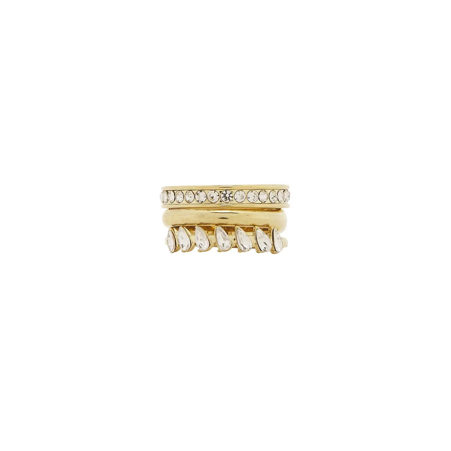 BaubleBar Greta Waterproof Ring Set in Gold