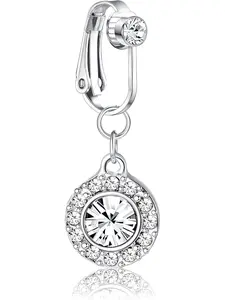 Fake Belly Ring for Women Belly Piercing Fake Navel Ring Non Piercing Clip On Belly Piercing Fake Belly Button Piercing