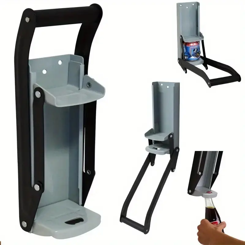 Manual Can Crusher - Steel Can Flattener with Lever Handle, Space-Saving for Kitchen, Bar & Garage, Ideal for Beer & Soda Cans, Durable Metal Beverage Tool