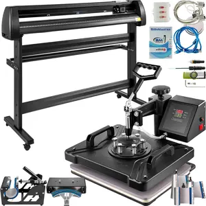 VEVOR 8 In 1 Heat Press Sublimation Machine 53 Vinyl Cutter Cutting Plotter