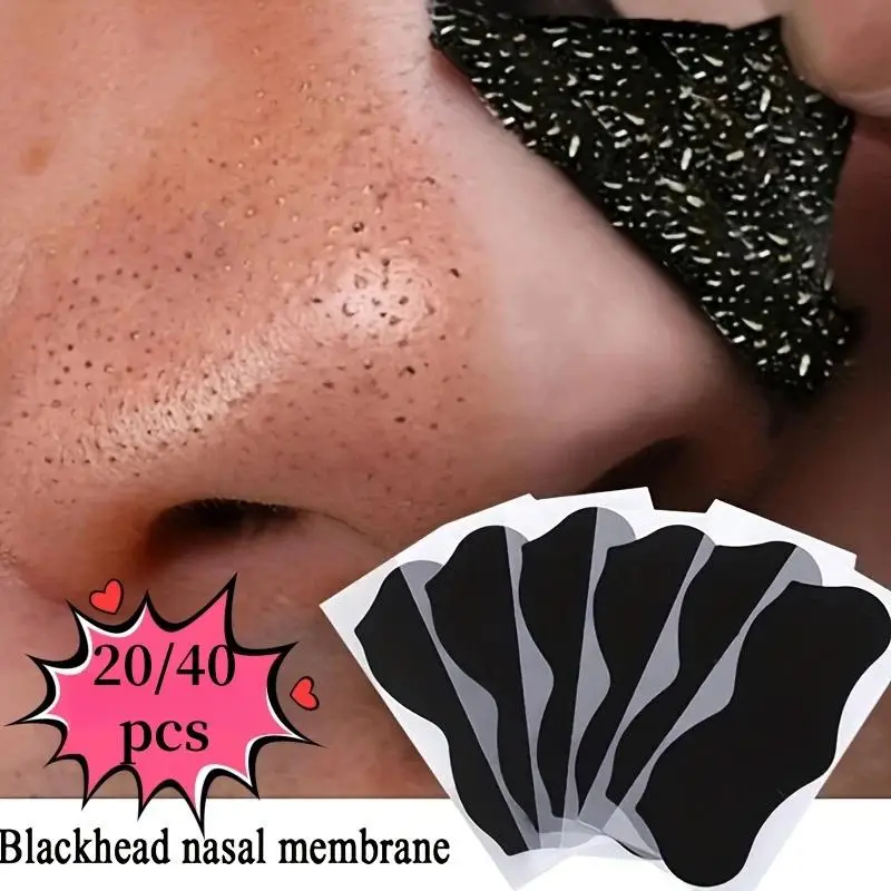 Blackhead Nose Strips, 20/40pcs Deep Cleansing Nose Masks, Pore Cleansing Mask, Easy To Apply, Suitable for All Skin Types, Blackhead Nose Patches