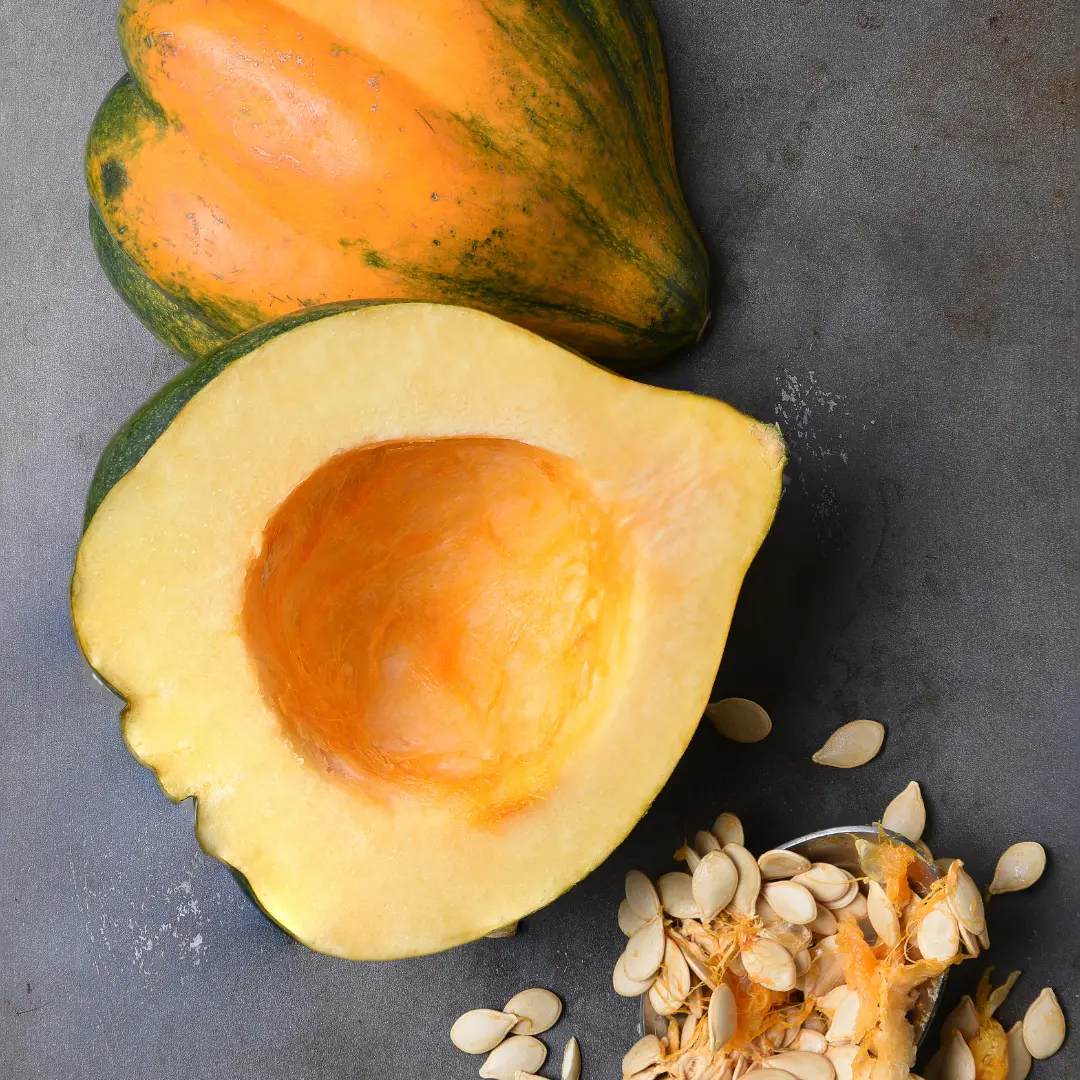 Organic Table Queen Acorn Squash Seeds (Cucurbita pepo) – Classic Heirloom Variety, Sweet, Nutty Flavor, Perfect for Roasting and Stuffing – 10+ Seeds