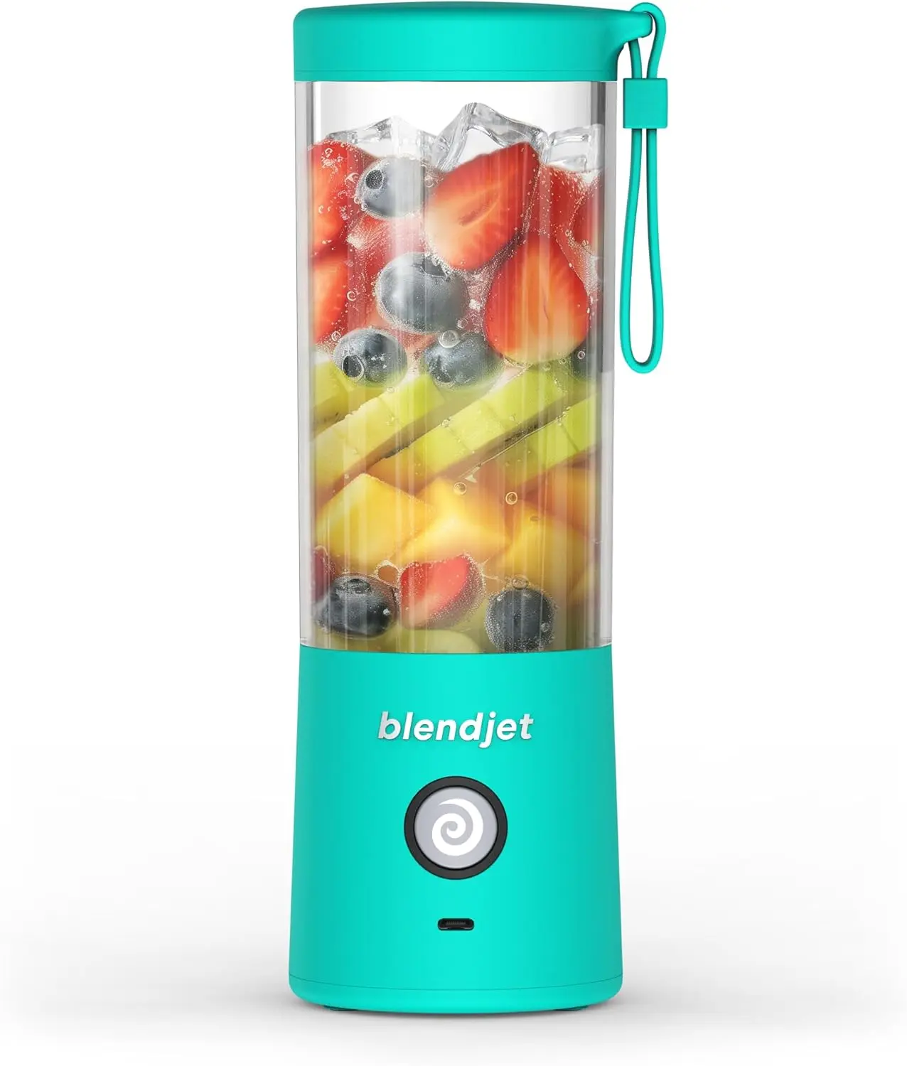 BlendJet 2 Compact Portable Blender - 16oz Smoothie Maker for On-the-Go Users, USB-C Rechargeable, Quick Clean, Cordless Personal Kitchen Appliance (Mint)
