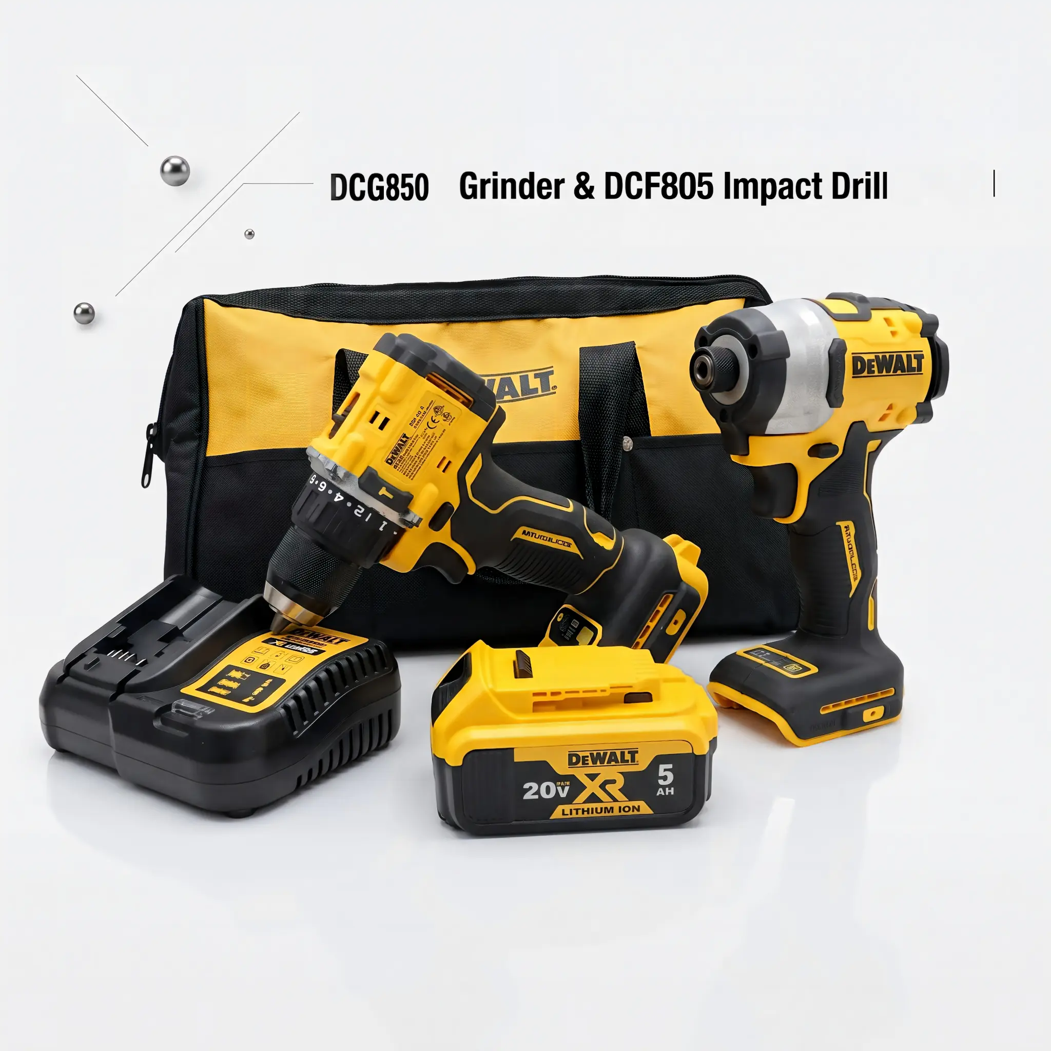 DCF850 Impact Driver & DCF805 Hammer Drill Kit, Portable Automatic Electric Hair Braiding Machine, Forced Air Tool - DCF850 (205Nm Torque, 0-3250 RPM Range) for Pro Fastening Tasks, DCF805 cordless impact brushless construction project open box