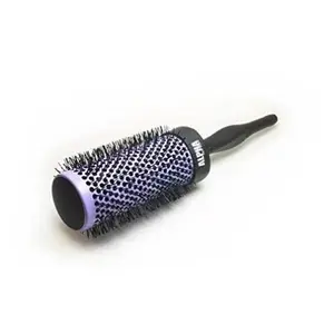 ALPHA NEW YORK Nano Thermal Ceramic & Ionic Hair Brush Large (Purple) with Vented Ceramic Barrel and Selected Tourmaline Bristles