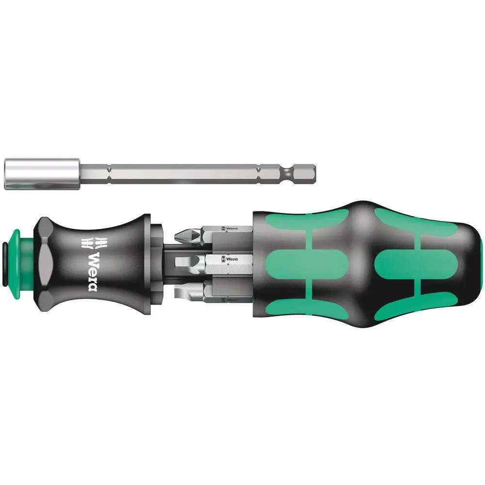 WERA 05073241001 KK 28 BITHOLDING SCREWDRIVER WITH PH/SL/SQUARE BITS; WITHOUT POUCH
