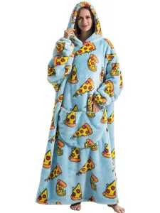 Oversized Hoodie Wearable Blanket, Cozy Hooded Blanket, Super Soft Warm Comfortable Giant Wearable Blanket for Women Men Adults with big Pocket