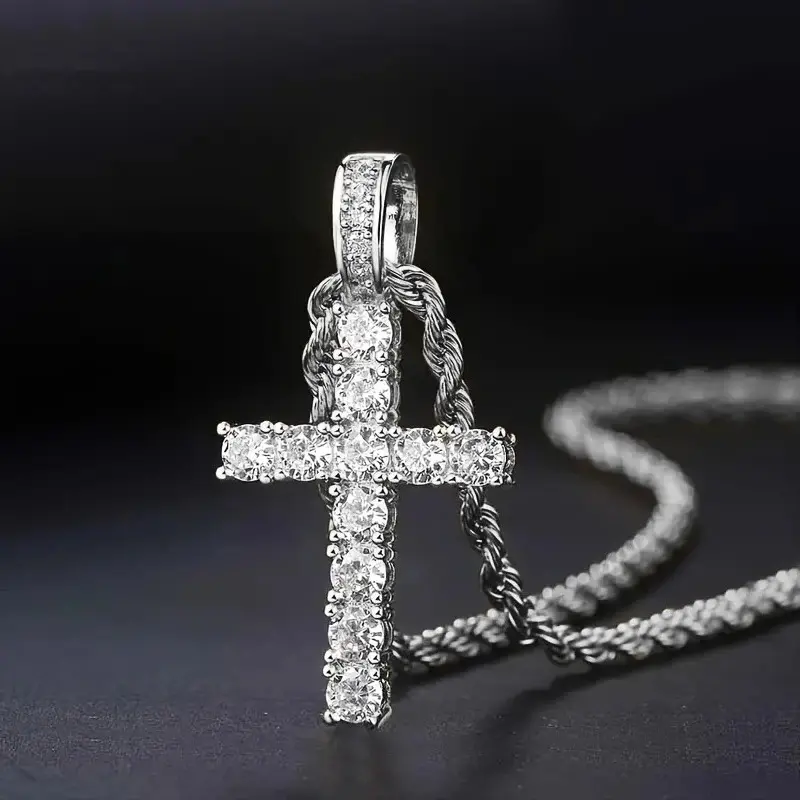 Unisex Hip-Hop Style Cross Pendant Necklace Rotating Cross Pendant Minimalist and Versatile Ideal for Everyday Wear Perfect Gift for Men and Women Excellent Choice for Party Gifts