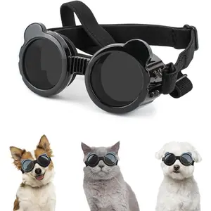 Pet Sunglasses Dog Goggles Waterproof Snow Windproof Small Dog Sunglasses Eyewears for Outdoor Travel Driving Riding Dog Goggles
