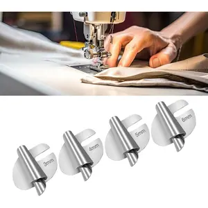 Universal Sewing Rolled Hemmer Foot - Precision Edge Stitcher-Rolled Hemmer Foot - Rolled Hem Hammer Foot for Sewing Machine (3/4/5/6MM (4Pcs))
