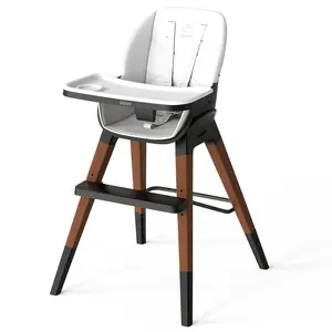 GAIVE 8-in-1 Baby High Chair - Adjustable Convertible Feeding Booster & Toddler Learning Table Set