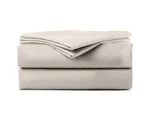 Splitz Sheet Set for Couples - Coastal Ivory, 2000 Thread Count Cool Touch Poly-fiber, Extra-wide Split Top Sheet, Deep Pockets for Mattresses up to 22"