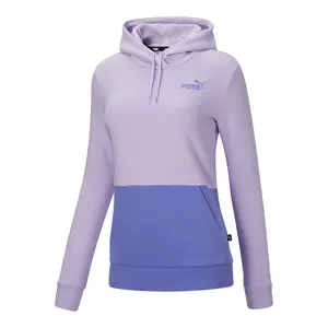 PUMA Womens Essentials Colorblock Hoodie Casual Outerwear Casual Hoodie - Purple PUMA Womens Essentials Colorblock Hoodie Casual Outerwear Casual Hoodie - Purple