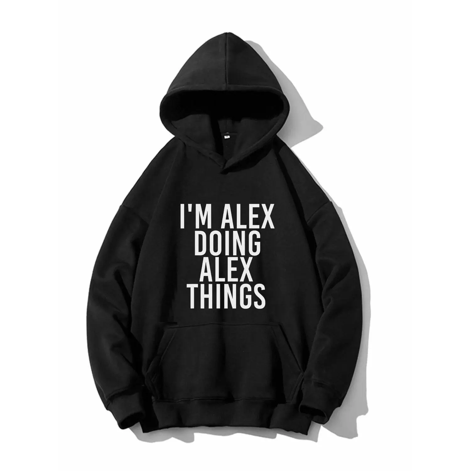 Im Alex Doing Alex Things Print Hooded Sweatshirt Graphic Pullover With Kangaroo Pocket Lightweight Comfortable Streetwear Spring Fall Gift