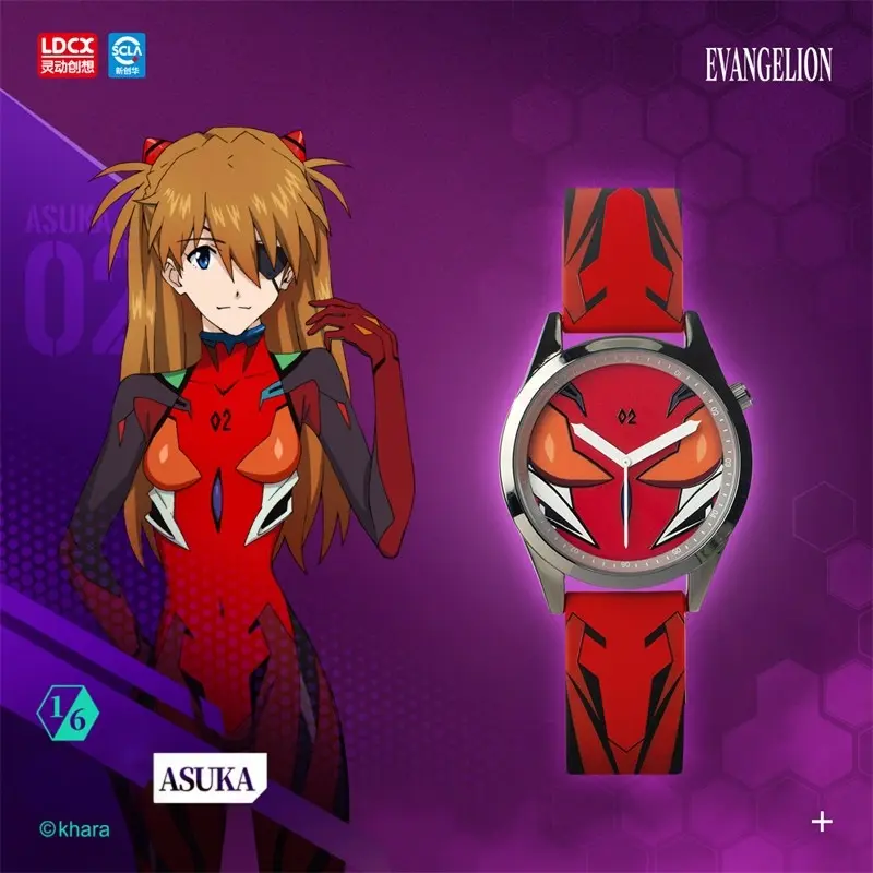 WEART Art Wearable Wristwatch Neon Genesis Evangelion Anime Series Viral Trendy Fantasy Daily Outfit Accessory Exquisite Birthday Holiday Surprise Present For Girls & Boys, Back To School