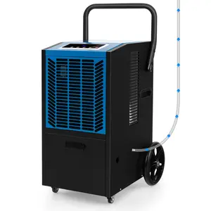 COSTWAY - 163 PPD High-Capacity Commercial Dehumidifier with 24H Timer for Basement
