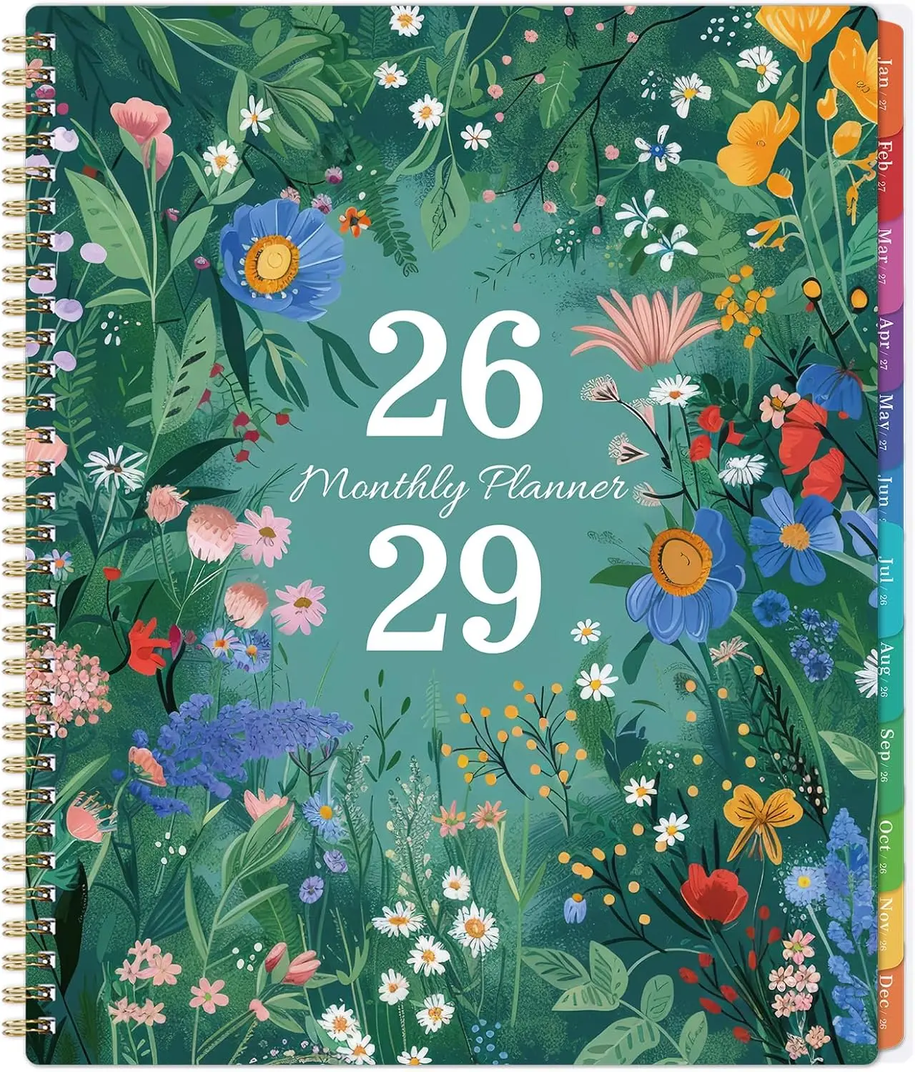 2026-2029 Monthly Planner - 3 Year Planner 2026-2029 Jul 2026  Jun 2029 9'' x 11'' Calendar Planner with 36 Colorful Monthly Tabs Inner Pocket Holidays Great for Long Term Planning