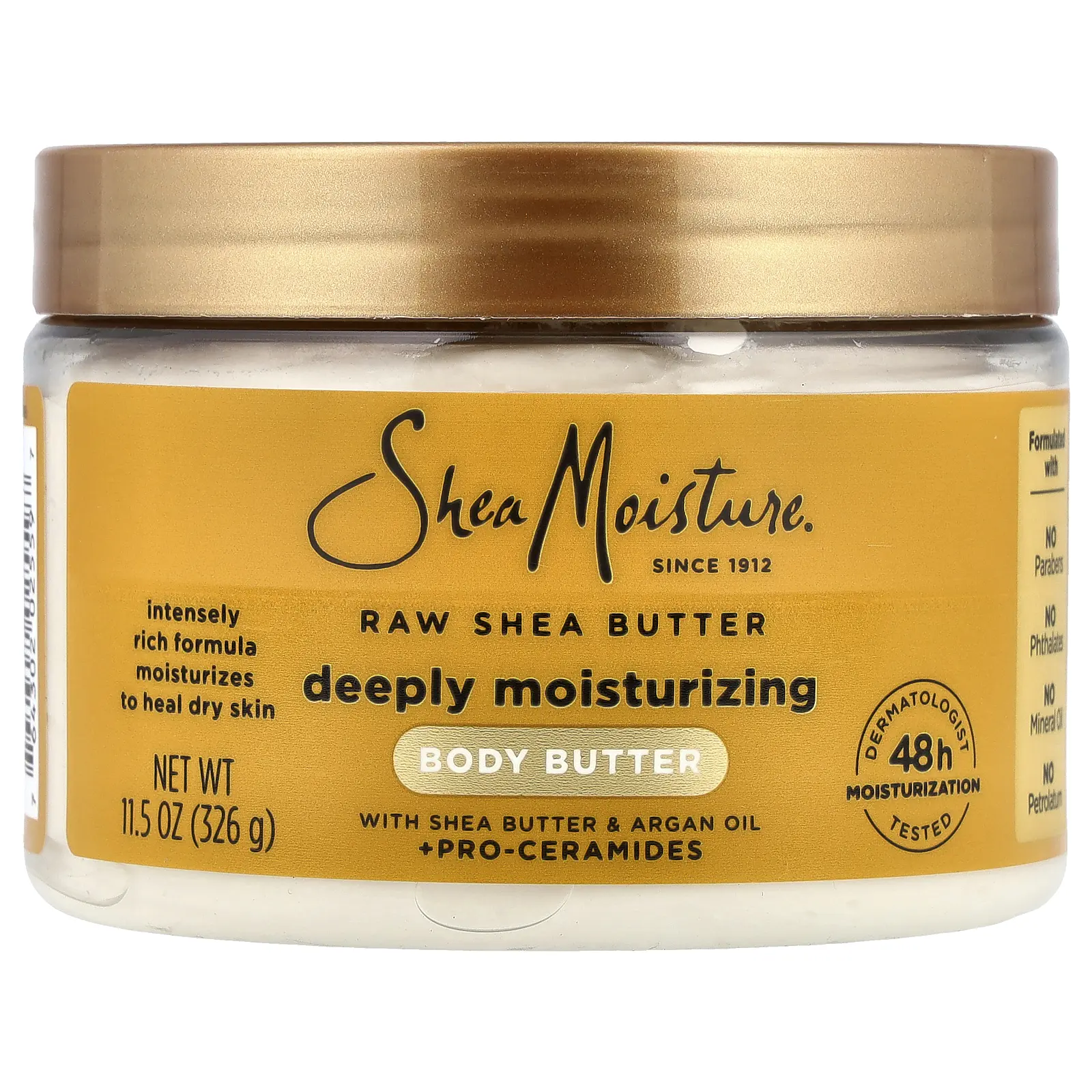 SheaMoisture Deeply Moisturizing Body Butter, Raw Shea Butter, 11.5 oz (326 g)