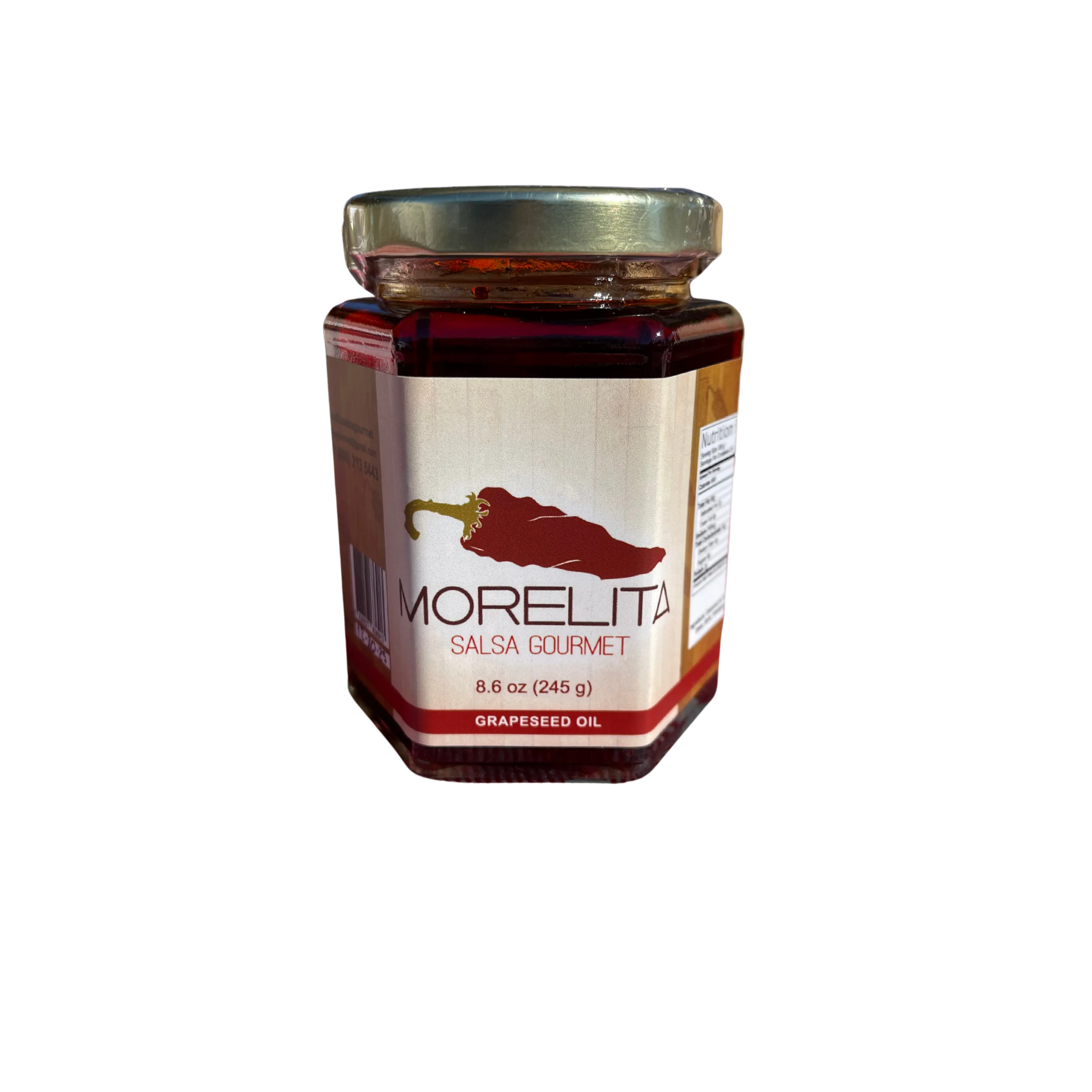 Morelita Salsa Gourmet, Grapeseed Oil Based Salsa with Morita Peppers (Salsa Macha) 8.6 oz
