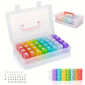 Monthly Pill Organizer 2 Times a Day, 30 Day Pill Organizer 2 Times a Day, Monthly Pill Organizer 2X a Day with A pill box