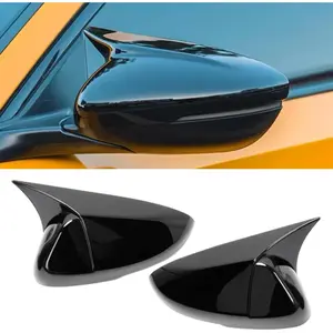 Compatible with 2018-2022 2023 2024 2025 Honda Accord Ox Horn Mirror Cover Replacement, LH & RH Side Door Rearview Mirror Caps Trim for 10th 11th Gen Accord (Glossy Black)