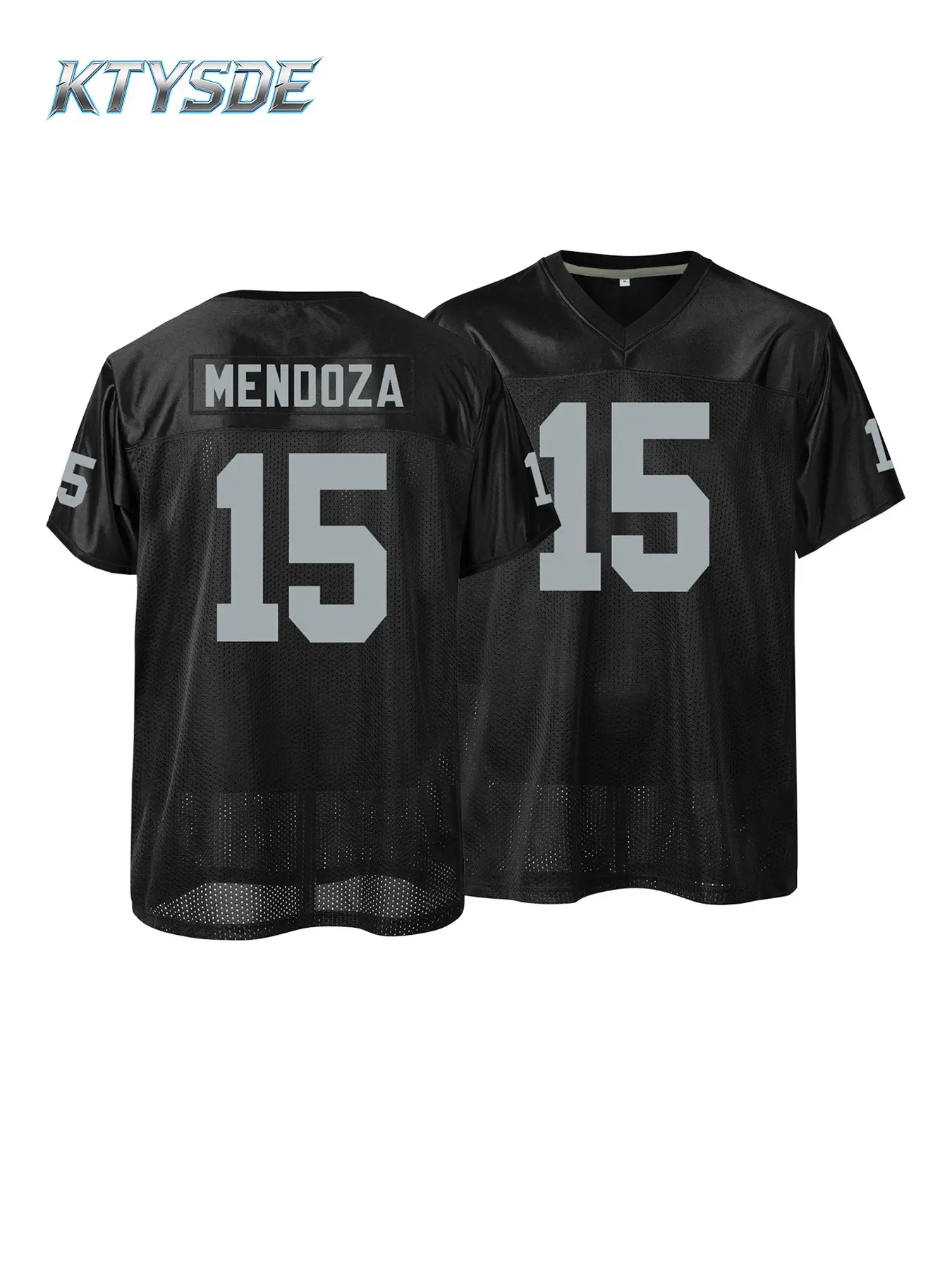 KTYSDE Las Vegas #15 Football Lightweight Jersey, Unisex Stitched Mesh V-Neck Uniform, Breathable Comfortable Sports Streetwear Fan Shirt, Casual Sports Top, Athletic Tops, Casual Sporty Top
