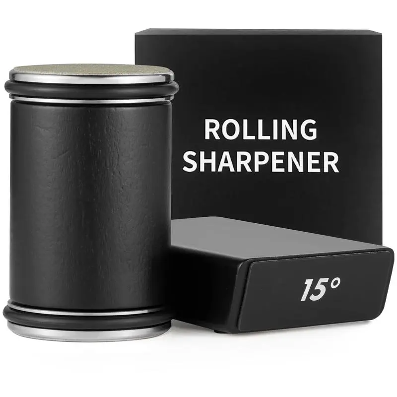 Wooden Rolling Knife Sharpening Tool, 1 Set Knife Sharpening Kit, Knife Sharpener for Kitchen, Kitchen