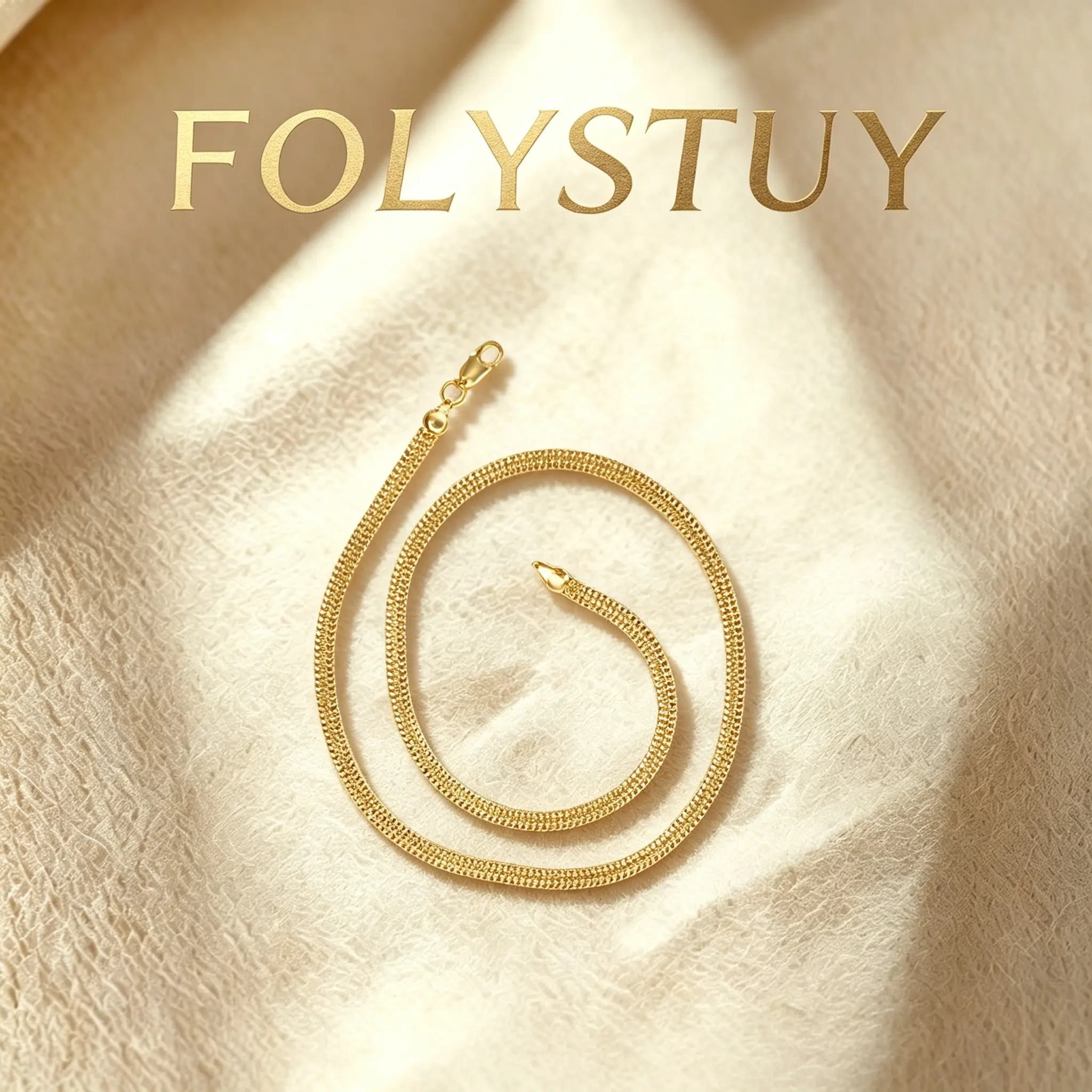 22 inches in length, 4.8mm in width [FOLYSTUY (Y147)], flat snake-shaped chain jewelry accessory for both men and women, stylish and fashionable.