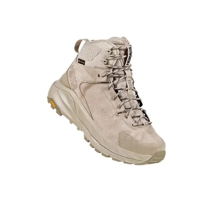 Unisex High Top Outdoor Hiking Boots, Beige Suede Athletic Trekking Shoes, Shock Absorbing Cushioned Sole, Long Walk Comfort, Wide Feet Friendly, Mountain Trail Footwear, Comes With Original Shoe Box