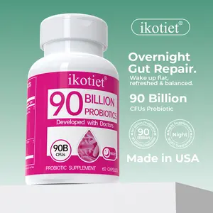 IKOTIET Women's Dual-Action Probiotics (Day & Night Formula) — With Digestive Enzymes, 60 Capsules