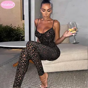 Yolabra Summer Sexy Low Cut Suspender Jumpsuit Plush Fabric Tight Fit Hip Hugging Design Soft Comfortable Material Stylish Alluring Look Lightweight Breathable Casual Wear Nightwear Bedroom Wear Modern Fashion Female Apparel Eye Catching Feminine Style