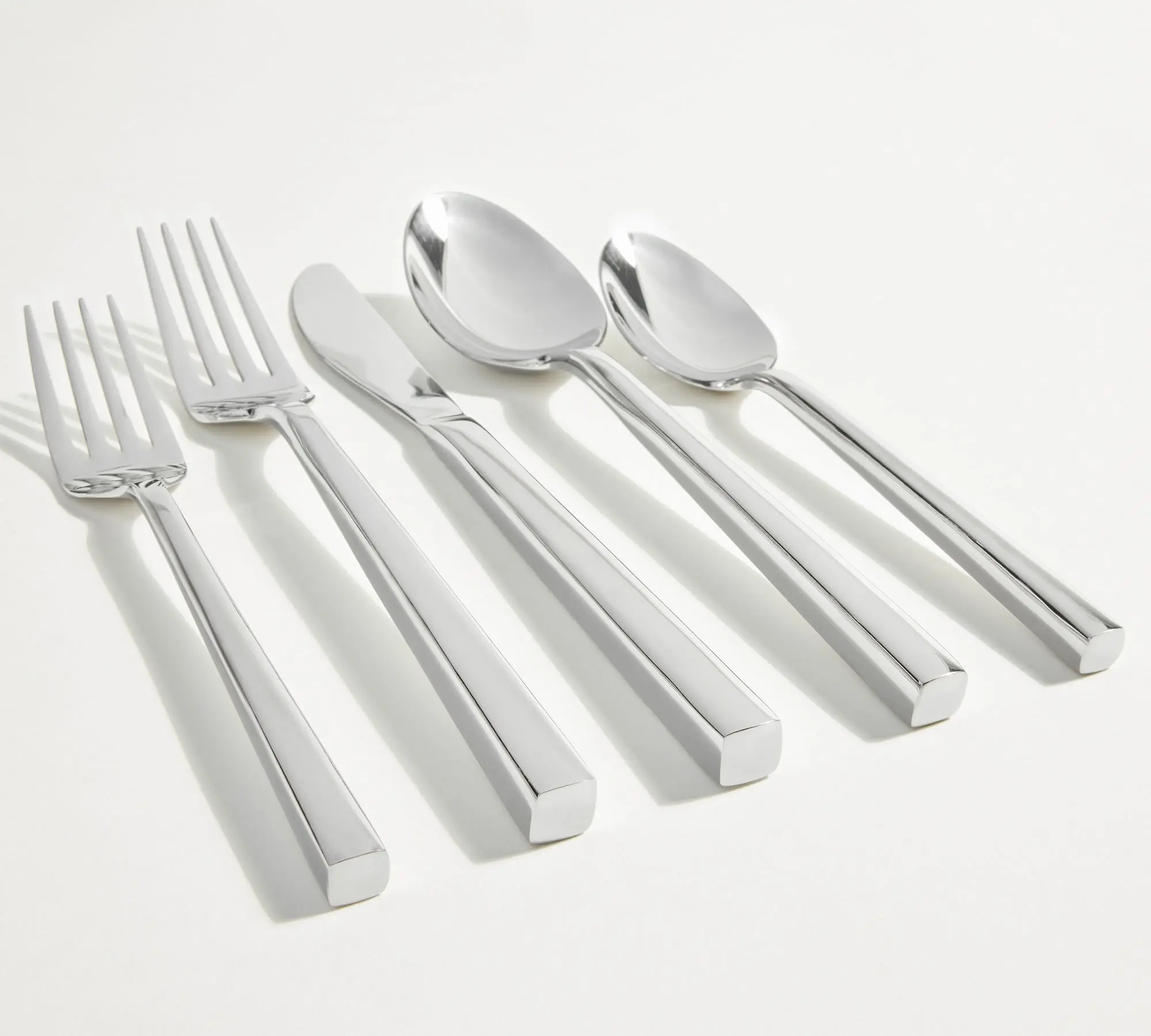 Luna 5-Piece 18/10 Stainless Steel Flatware Set, Multiple Colors