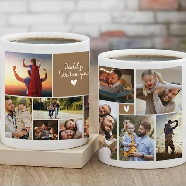 [Sale Up to 68% ] Personalized Photo Mug For Dad, Custom Photo Collage Gift, Fathers Day Gifts, Mug Gift For Daddy, Gift For Husband From Wife, Dad Gift Gift for dad, gift for him