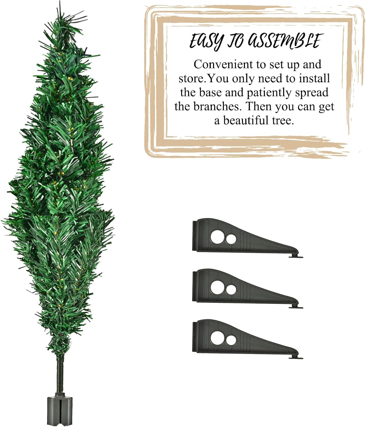 Okicoler 3ft Spruce Artificial Christmas Tree with Warm White & Colorful Lights Foldable Base Easy Assembly for Home Office Party Decoration Okicoler 3ft Spruce Artificial Christmas Tree with Warm White & Colorful Lights Foldable Base Easy Assembly for Home Office Party Decoration