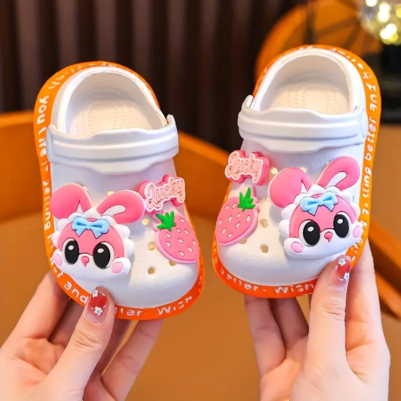 Kids' Cartoon Animal EVA Clogs with Convertible Heel Strap, Breathable Non-Slip Slip-On Shoes for Boys and Girls, Synthetic, Casual, Daily Casual, Animal Print, Cartoon Sandals & Flip Flops, Daily Wear, Clog Sandals, Round Toe, All Seasons