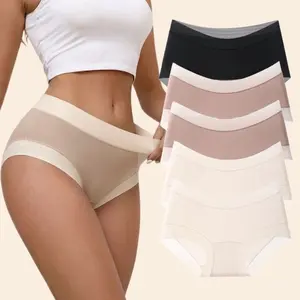 DAVID ARCHY Women's Spandex-Cotton-Nylon Panties - 5-Pack Soft Fabric Underwear for Women, Smooth, Breathable, Quick-Dry, Lightweight Comfortable Underwear for Gym & Everyday Wear