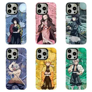 6 Styles D-Demon Slayer Phone Case Classic Anime Character Aesthetic Design Compatible for iPhone 8-17