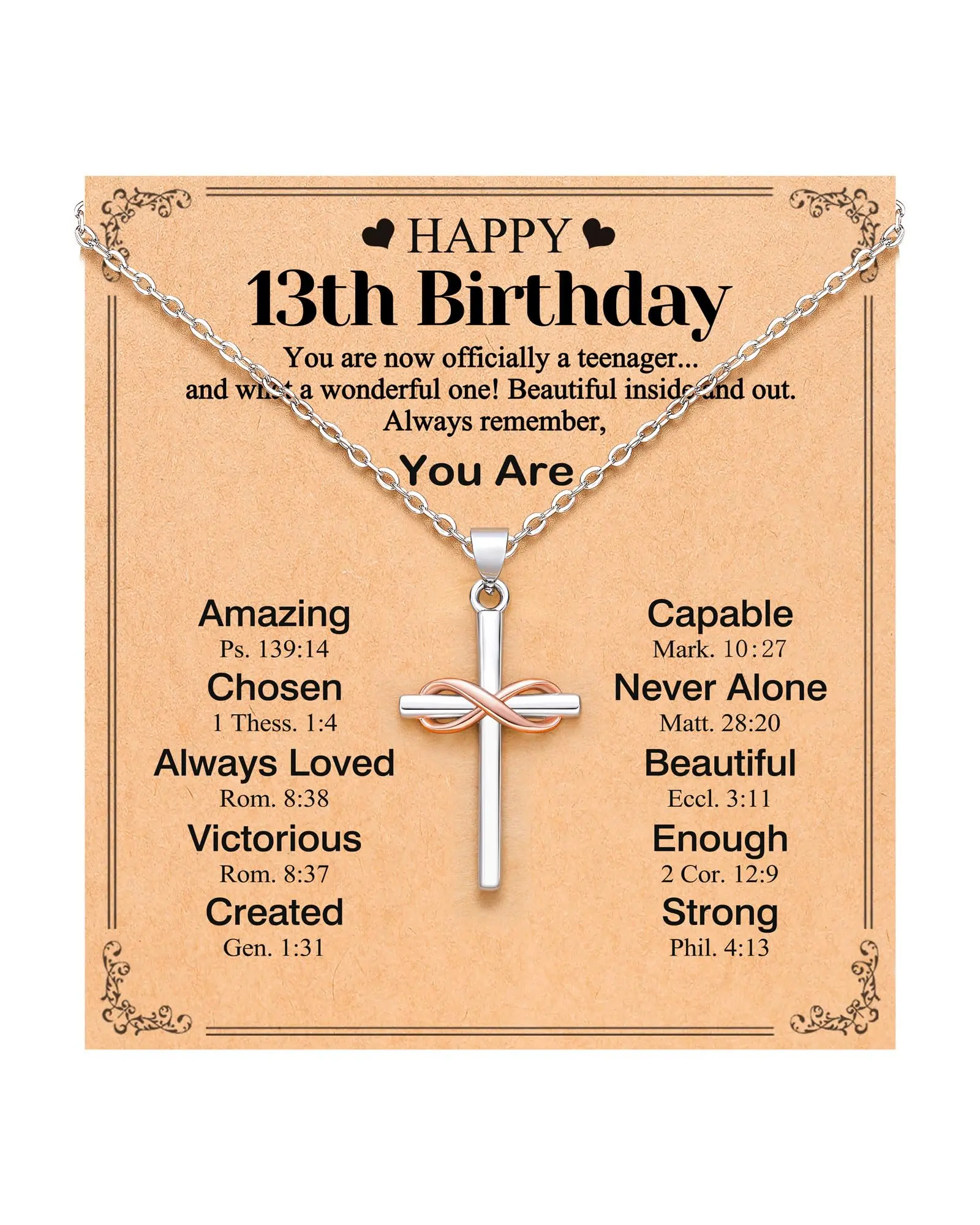 Happy 13th/14th/16th/18th/21st Birthday Gifts for Girls Her, 13/14/16/18/21 Year Old Birthday Gift Ideas Necklace