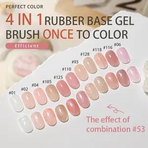 1pc/20g Rubber Base Gel Base Coat for Nails, Gel Manicure, Builder Gel Top Coat, Jelly Builder Base Nail Gel, Double-ended Build Pen, Nude Pink Gel Nail Polish for Strengthen Apex Building Soak Off UV LED For Thin Weak Nails, Builder Extension Gel