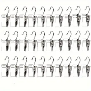 20pcs String Light Clips Party Light Clips Awning Light Clips Curtain Clips Metal Hanger Hooks Small Hanging Clips for Photo Art Craft Display Indoor Outdoor Decoration, Festival Party Decor Supplies, Best for Christmas
