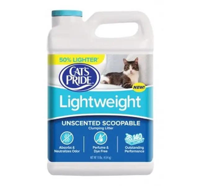 212 MAIN Cat's Pride C01321-C60 Unscented Clay Clumping Cat Litter, 10 lbs, Low Dust, Easy Scooping, Odor Control, Up to 50% More Litter Per lb (Pet Supplies), Odour Control, Up To 50% More Litter Per Pound