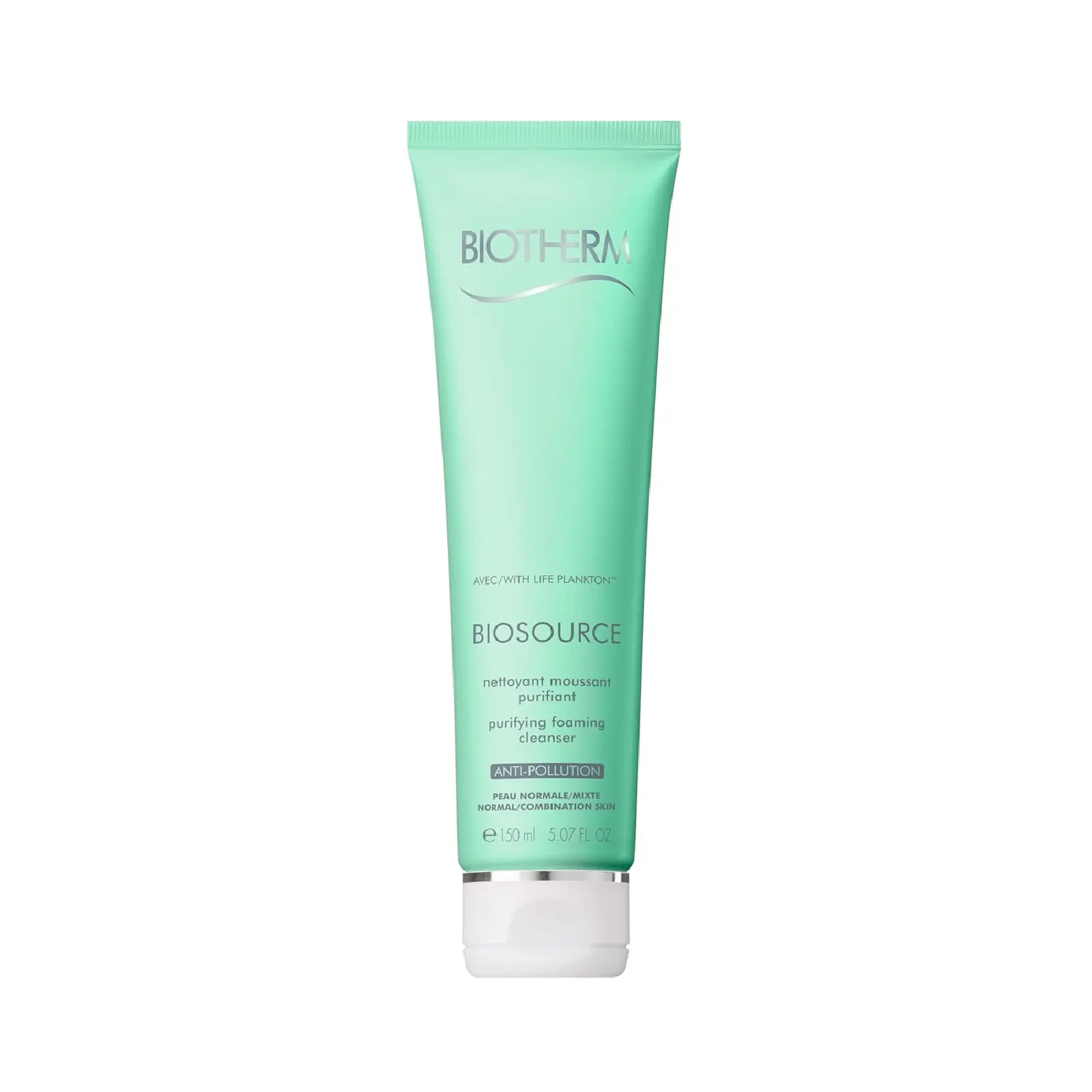 Biotherm Biosource Purifying Foaming Cleanser Anti-pollution for Normal or Combination Skin, 5.0 Ounce