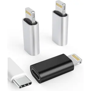 3Pack USB C Female to Lightning Male Adapter for iPhone 12/11/8 X XR/XS/SE/7Plus/Pro Max Ipad Air Mini Type Compatible with Charging Support Data Transmission Connect