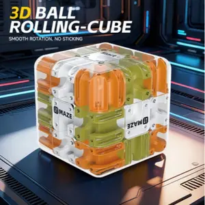 Maze 3D Cube Puzzle 3x3, Magic Cube Maze Ball Puzzle, Durable Challenging Sensory Toy with Visual Stimulation, Educational Toy for Kids Aged 3+, Boys & Girls