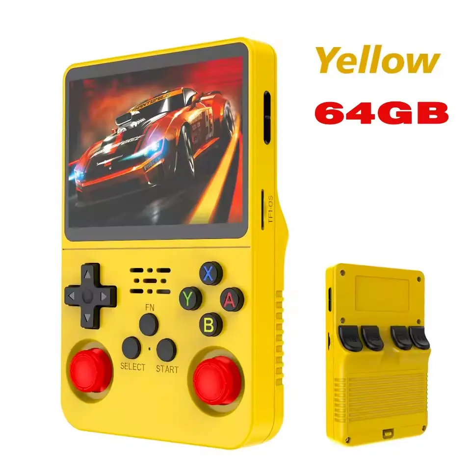 GSF ARKOS R36S Retro Handheld Gaming Console - Linux System, 3.5-Inch IPS Screen, 64GB/128GB Ample Space for Games, Compact Portable Player with GSF Protection Case, Stable & Reliable Video Game Device for Enthusiasts