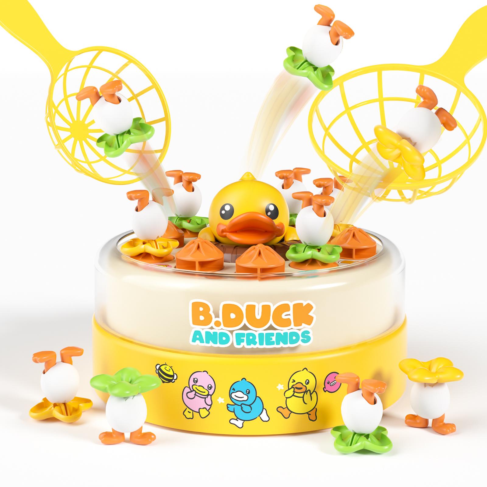 Easter Gift B.Duck Games, Bounce and Catch Duck Board Games, Duck Game Toys for Birthday Gifts