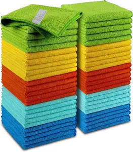 50 PCs Microfiber Cleaning Cloth Towel for Car Polishing and Detailing Multipurpose for home kitchen cleaning