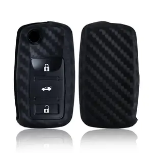 Carbon Car Key Case Cover for VW Volkswagen Polo Tiguan Passat B5 B6 B7 Golf 4 5 6 MK6 Jetta Lavida for Skoda Octavia for Seat Leon