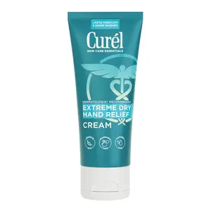 Curel Extreme Dry Hand Relief, Dermatologist Recommended, Long-Lasting Cream For Dry Hands, Paraben Free, Fragrance-Free Hand Lotion, 3 Oz, Pack of 3