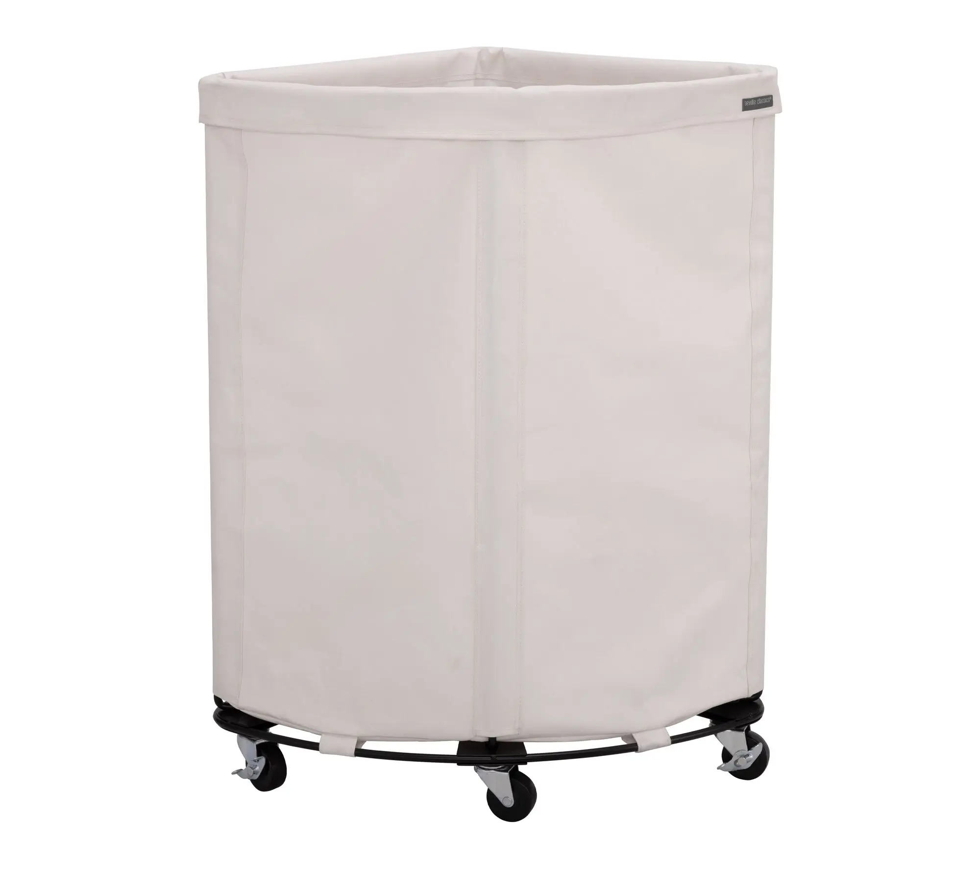 Seville Classics Heavy-Duty Rolling Corner Landy Room Hamper